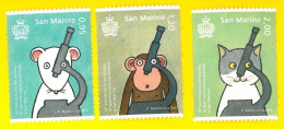 SAN MARINO 2017 10° DIVIETO SPERIMENTAZIONE ANIMALE Serie 3 Valori - New Set - Nuevos