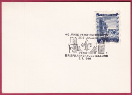 Österreich MNr. 862 Sonderstempel 3. 7. 1966 Laa An Der Thaya Pfadfinder Briefmarkenausstellung - Brieven En Documenten