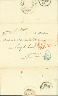 Condamnés Prisonniers Forçats Ministère Intérieur Paris 1829 Passage 305 Hommes Dans Yonne Prévoir Logements Cursive - 1801-1848: Precursors XIX
