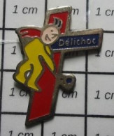 513B Pin's Pins / Beau Et Rare / THEME : JEUX OLYMPIQUES / ALBERTVILLE 1992 DELICHOC BISCUITS AU CHOCOLAT - Jeux Olympiques