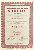 Société Anonyme De Brevets Et De Licences - SABELIC - Bruxelles - 1952 - Agricoltura