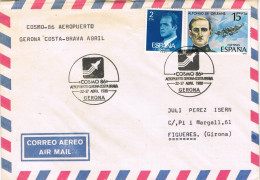 54471. Carta Aerea GERONA 1986. COSMO 86. Aeropuertoi Gerona Costa Brava - Briefe U. Dokumente