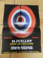 Affiche Année 80 LOTERIE NATIONALE 14 Juillet - Posters