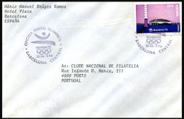 Spagna, Busta Con Annullo -oficina Postal Olimpica Barcellona 1992 Postmark Spain Espana Cancel - Ete 1992: Barcelone