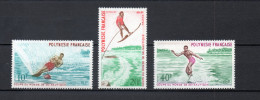 POLYNESIE  N°  86 à 88   NEUFS SANS CHARNIERE COTE  40.00€    SPORT SKI NAUTIQUE - Unused Stamps