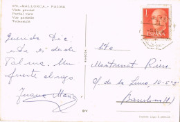 54473. Postal PALMA De MALLORCA (Baleares) 1967. AMBULANTE Mahon- Barcelona. Vista De Palma - Cartas & Documentos