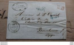 Lettre De SAINT REMY, FRANCIA,  Pour BARCELONA  - 1847  .......... E-8a - ...-1850 Voorfilatelie