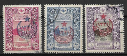 TURQUIE    -   1916 .  Y&T N° 327 à 329 Oblitérés.   Surchargés - Gebraucht