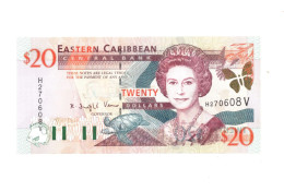 Eastern Caribbean Central Bank 20 Dollars ND 2003 QEII P-44v UNC - Caribes Orientales