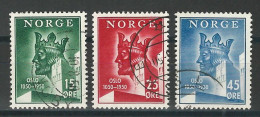 Norwegen Mi 348-50 O - Oblitérés