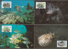 Antigua & Barbuda 1987, Maximum Card Unused, WWF, Fish - Antigua And Barbuda (1981-...)