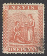 Nevis Sc# 15 Used 1876 4p Medicinal Spring - San Cristóbal Y Nieves - Anguilla (...-1980)