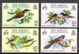 New Hebrides, British Sc# 276-279 MH 1980 Birds - Unused Stamps