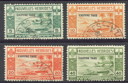 New Hebrides, French Sc# J6-J9 SG# FD65/8 Used 1938 5c-40c Beach Scene - Usati