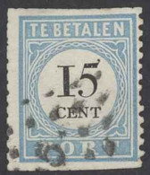Netherlands Sc# J9a (Type I-34 Loops) Used 1881-1887 15c Postage Due - Strafportzegels