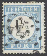 Netherlands Sc# J4a (Type I-34 Loops) Used 1881-1887 1 1/2c Postage Due - Strafportzegels