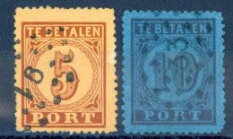 Netherlands Sc# J1-J2 Used 1870 Postage Due - Tasse