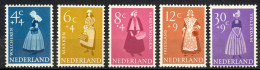 Netherlands Sc# B321-B325 MH 1958 Regional Costumes - Unused Stamps