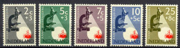 Netherlands Sc# B281-B285 MH 1955 Cancer Research - Unused Stamps