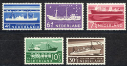 Netherlands Sc# B306-B310 MH 1957 Ships - Unused Stamps