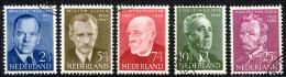 Netherlands Sc# B264-B268 Used 1954 Famous People - Oblitérés