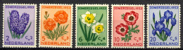 Netherlands Sc# B249-B253 MH 1953 Flowers - Unused Stamps