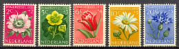 Netherlands Sc# B238-B242 MNH 1952 Flowers - Unused Stamps