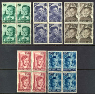 Netherlands Sc# B229-B233 MNH Block/4 1951 Child Welfare - Unused Stamps