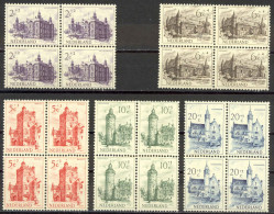 Netherlands Sc# B224-B228 MNH Block/4 1951 Castles - Unused Stamps
