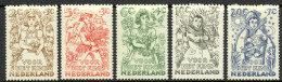 Netherlands Sc# B203-B207 MH 1949 Seasons - Unused Stamps