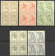 Netherlands Sc# B203-B207 MNH Block/4 1949 Child Welfare - Nuovi