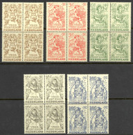 Netherlands Sc# B203-B207 MNH Block/4 1949 Child Welfare - Unused Stamps
