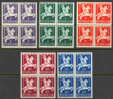 Netherlands Sc# B170-B174 MNH Block/4 1946 Child Welfare - Ongebruikt