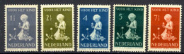 Netherlands Sc# B108-B112 MH 1938 Child Welfare - Unused Stamps