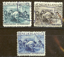Netherlands Sc# B41-B43 Used (a) 1930 Rembrandt - Used Stamps