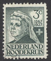 Netherlands Sc# B17 Used 1927 3c Red Cross 60th - Usados