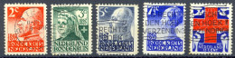 Netherlands Sc# B16-B20 Used 1927 Red Cross 60th - Used Stamps