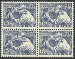 Netherlands Sc# 331 MNH Block/4 1952 Miner - Unused Stamps