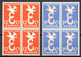 Netherlands Sc# 375-376 MNH Block/4 1958 Europa - Ongebruikt