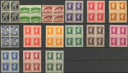 Netherlands Sc# 262-276 MNH Block/4 1944-1946 Definitive - Neufs