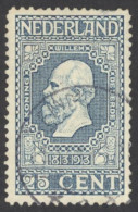 Netherlands Sc# 96 Used 1913 25c King William III - Oblitérés