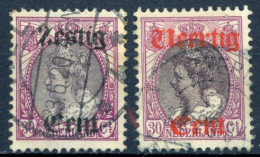 Netherlands Sc# 102-103 Used 1919 Overprints - Usados