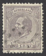 Netherlands Sc# 30 Used (a) 1872-1888 25c King William III - Oblitérés