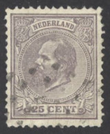 Netherlands Sc# 30 Used (a) 1872-1888 25c King William III - Gebruikt