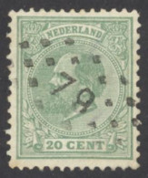 Netherlands Sc# 28 Used 1872-1888 20c King William III - Usati