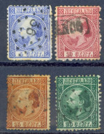 Netherlands Sc# 7-10 Used 1867 5c-20c King William III - Used Stamps