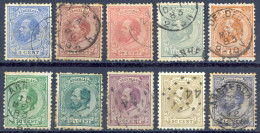 Netherlands Sc# 23-32 Used 1872-1888 5c-1g King William III - Used Stamps