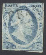 Netherlands Sc# 1 Used (b) 1852 5c King William III - Used Stamps
