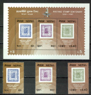 Nepal Sc# 392-394a MH 1981 Stamps 100th - Népal