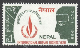 Nepal Sc# 214 MH 1968 International Human Rights Year - Népal